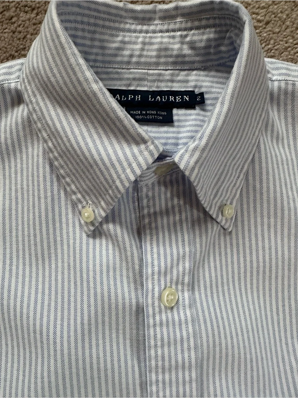 Ralph Lauren Blue University
Stripe Oxford Long Sleeve Shirt Women's Size 2 - Picture 10 of 12